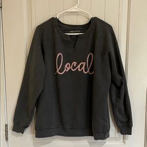 State of Mind gray and Pink Crew Neck Sweater XL EUC